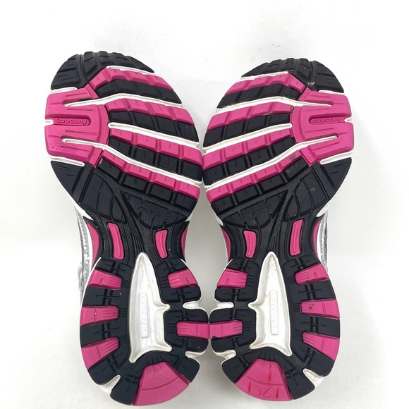 Saucony Cohesion 6‎ Running Shoe Grey Pink Neon Womens 6 - Picture 8 of 9